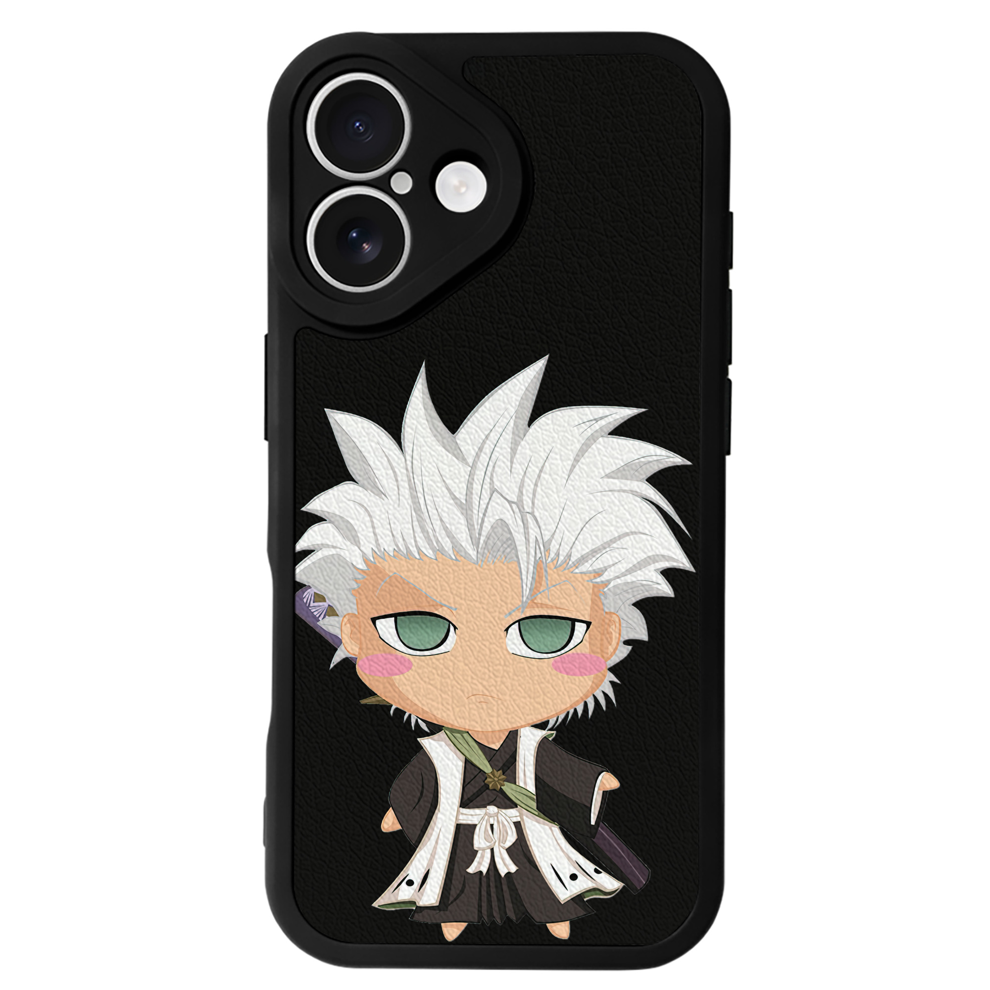 （画像用） ブリーチ 日番谷冬獅郎（ひつがや とうしろう） BLEACH Hitsugaya Toushirou 【iPhone 16シリーズ対応】シリコンスマホケース（レザー調） 材質：シリコン
